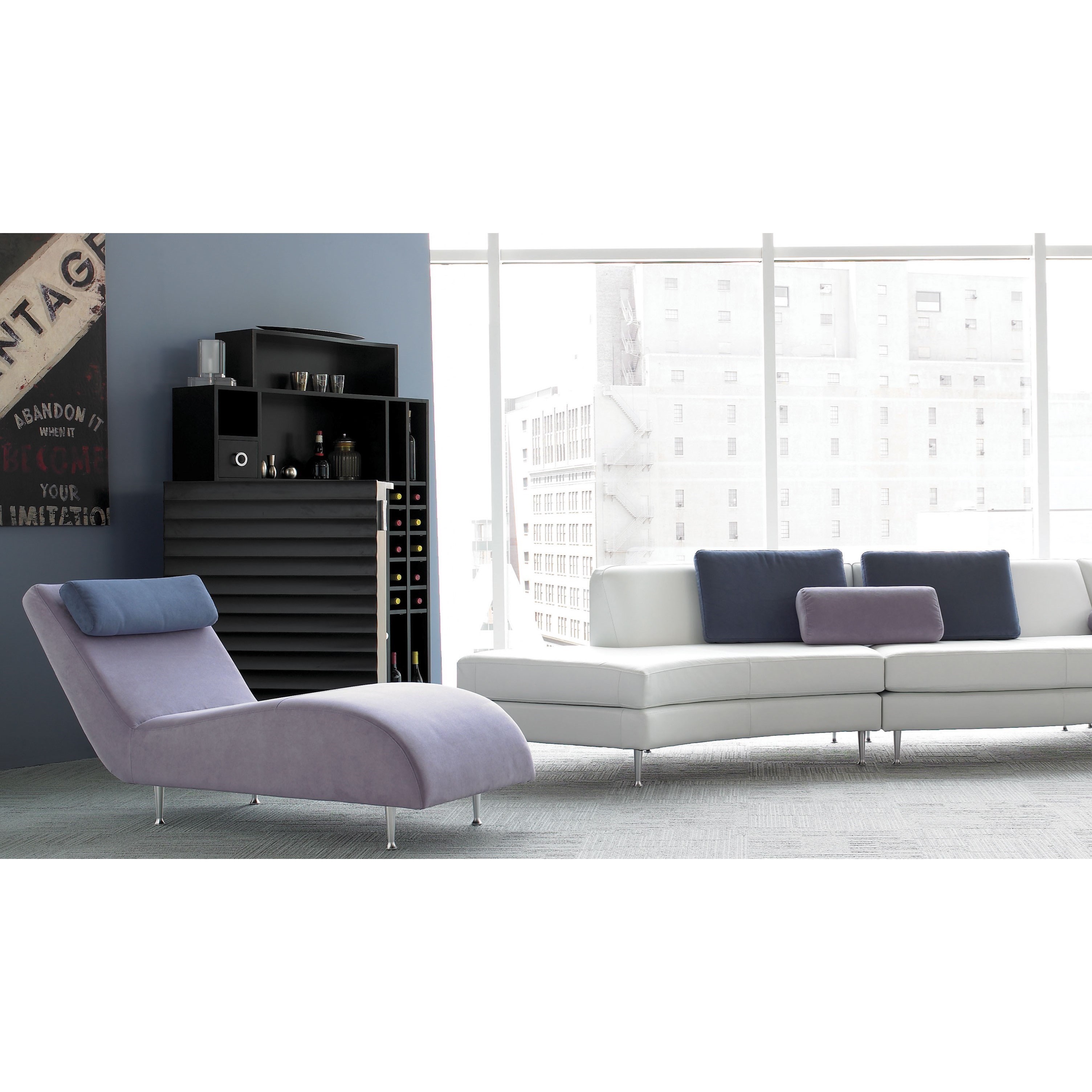 American Leather Menlo Park MENSCHAA Contemporary Armless Chaise